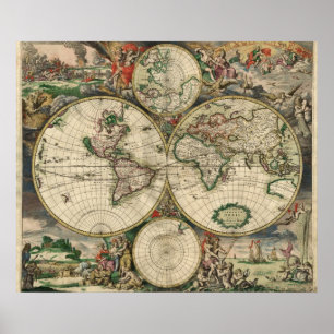 Póster Mapa Mundial - 1689