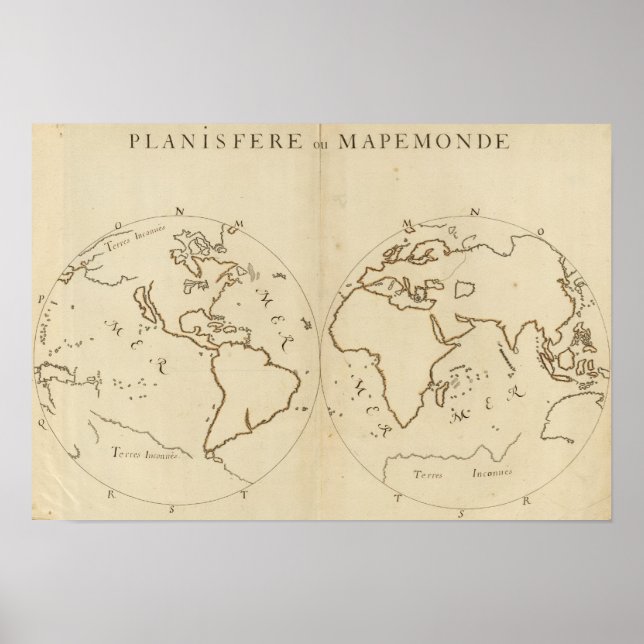 Póster Mapa mundial 2 (Frente)