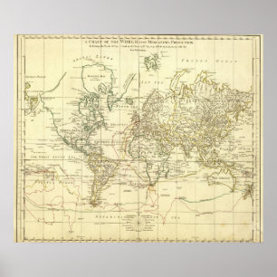 Póster Mapa mundial 9