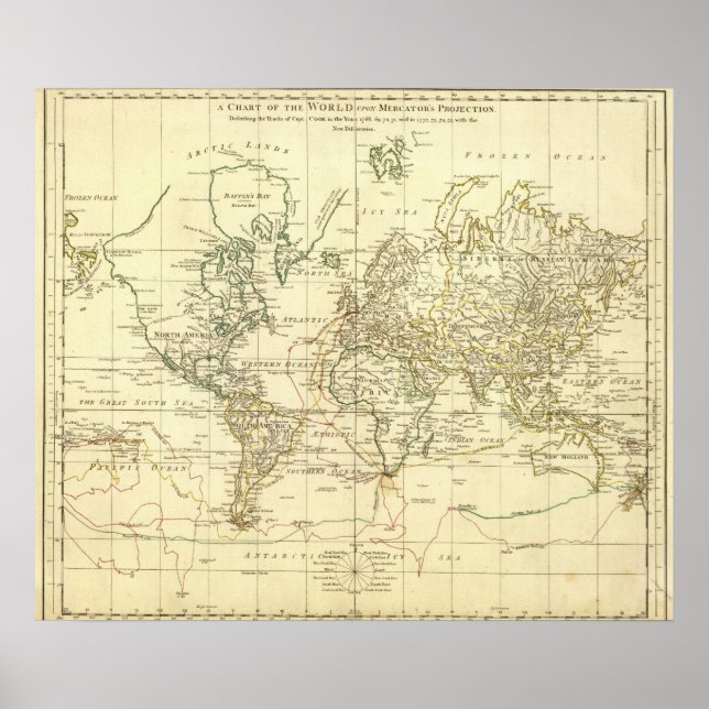 Póster Mapa mundial 9 (Frente)