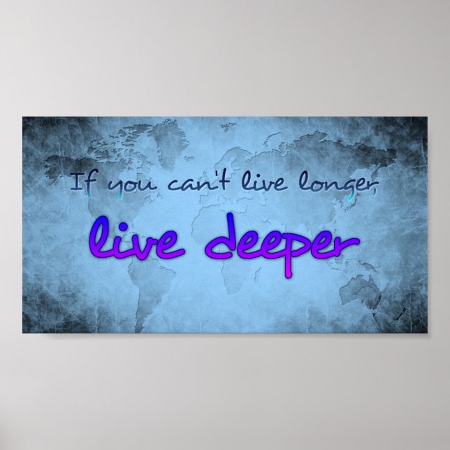 Póster Mapa mundial con cita (Frente)