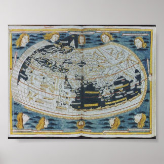 Póster Mapa Mundial de 1482