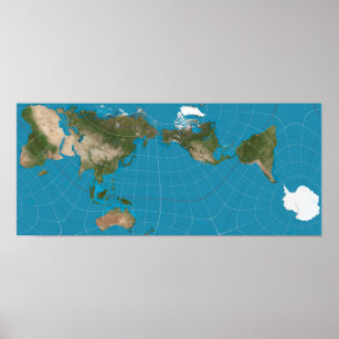 Póster Mapa mundial de autores