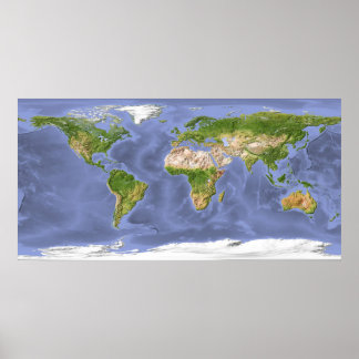 Póster Mapa Mundial de Socorro