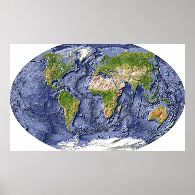 Póster Mapa Mundial de Socorro (Frente)