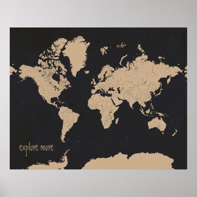 Póster Mapa Mundial de Viajes (Frente)