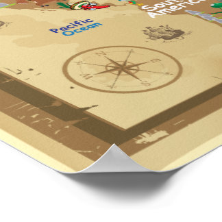 Póster Mapa Mundial Para Niños - Tierra