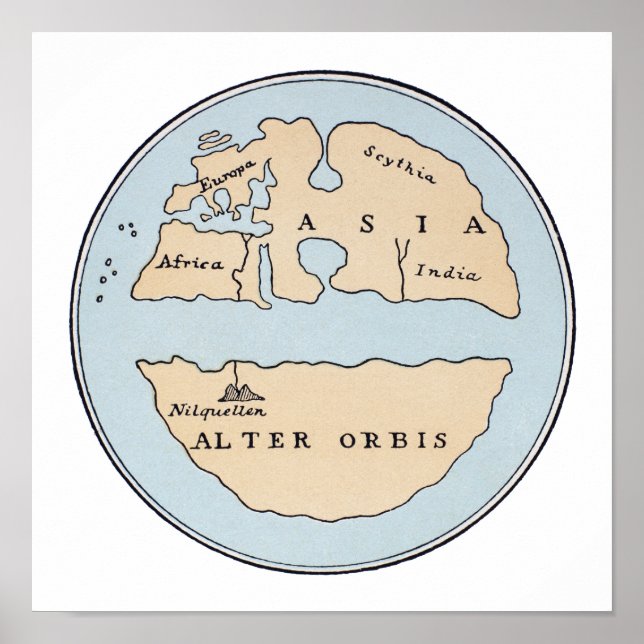 PÓSTER MAPA MUNDIAL, SIGLO I (Frente)