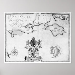 Póster Mapa No.7 que muestra la ruta de la flota de la Ar