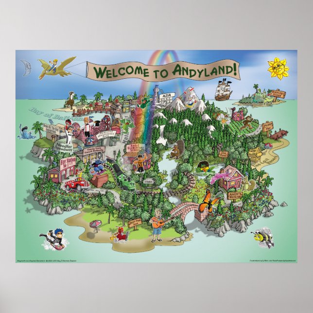Póster Mapa Oficial De Andyland (poster) (Frente)