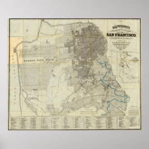 Póster Mapa oficial de la ciudad de San Francisco de