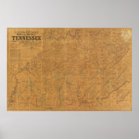Mapa oficial de Lloyd del estado de Tennessee