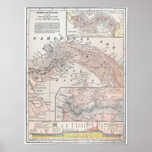 PÓSTER MAPA: PANAMÁ, 1907