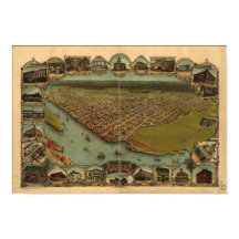 Mapa Panorámico de Eureka California 1902