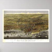 Mapa Panorámico de la Antigua Chicago Illinois 187