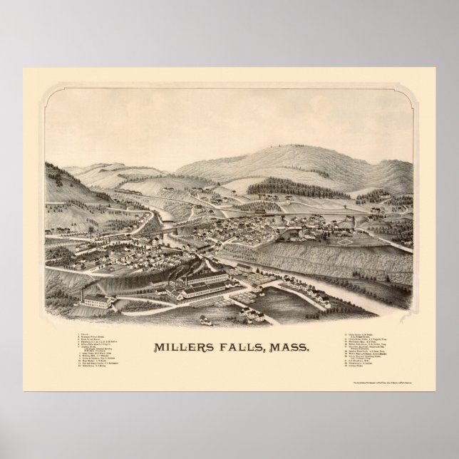 Póster Mapa Panorámico de MAMÁES, Caídas de Millers - 188 (Frente)