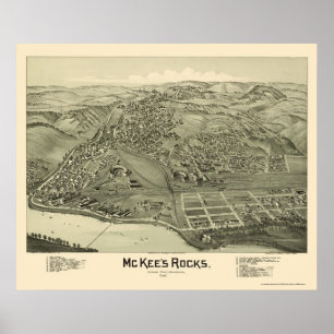 Póster Mapa Panorámico de McKee, 1901