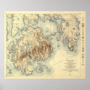 Póster Mapa panorámico nacional de ParkTopographic del