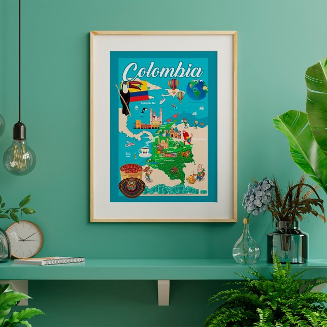 Póster Mapa personalizado de Colombia (Subido por el creador)