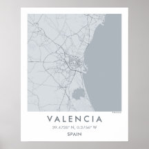 Mapa personalizado de la ciudad de Valencia España