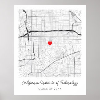 Póster Mapa personalizado del Instituto de Tecnología de 