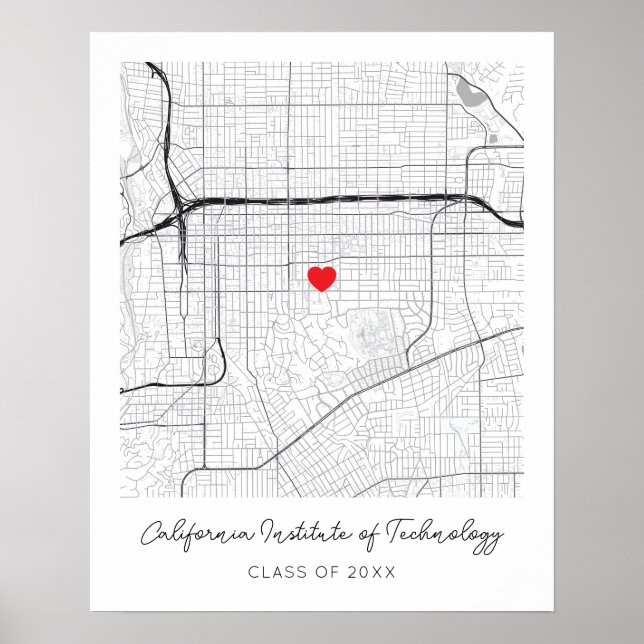 Póster Mapa personalizado del Instituto de Tecnología de  (Frente)