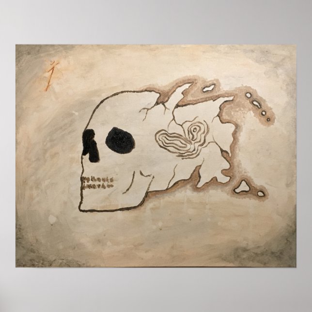 Póster Mapa pirata "Aguas peligrosas" de David Good (Frente)