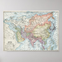 Mapa político de Asia (1916)