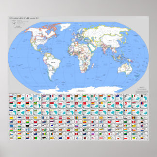 Póster Mapa político de estas costas justas, enero de 202
