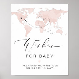 Póster Mapa rosa de CARMEN Aventura Deseos Para Bebé