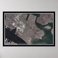 Mapa satelital del aeropuerto internacional Logan