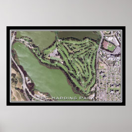 Póster Mapa satelital del campo de golf TPC Harding Park