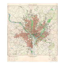 Mapa topográfico de Washington, D.C. 1953