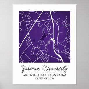 Póster Mapa universitario personalizado, mapa personaliza
