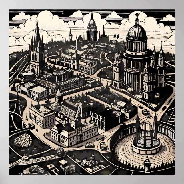 Póster Mapa victoriano de Londres retirado (Frente)