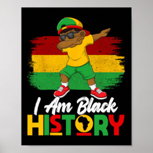 Póster Mapa vintage de África del Mes de la Historia Negr