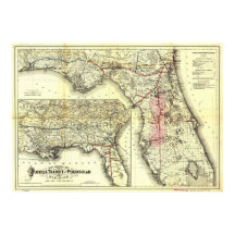 Mapa vitícola del ferrocarril de Florida (1882)