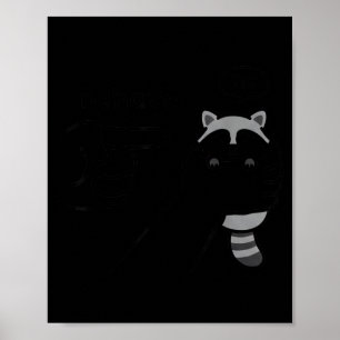Póster Mapache Deshonesto Chiste de Mapache Divertido Com