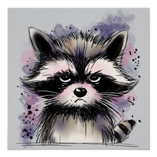Póster Mapache gruñón (Anverso)