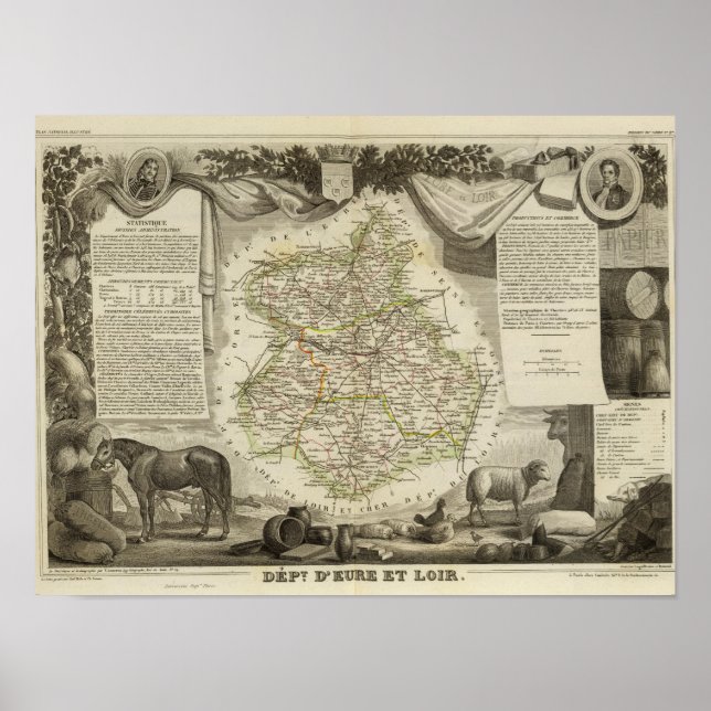 Póster mapas de ilustracion (Frente)