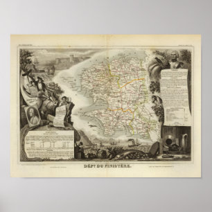Póster Mapas del atlas del ilustracion