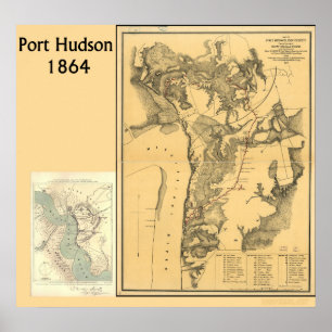 Póster Mapas del Hudson del puerto