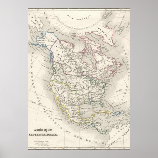 Póster Mapas del viejo mundo de las Américas (Frente)