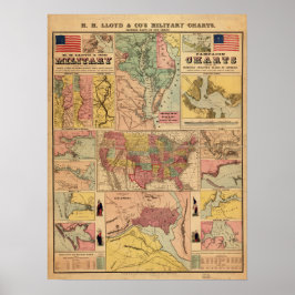 Póster Mapas estratégicos militares de la guerra civil vi