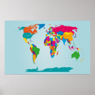 Póster Mapf del Mapa Mundial