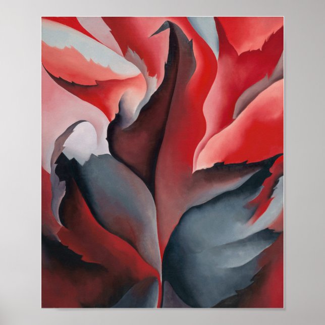 Póster Maple Rojo en el lago George | Georgia O'Keeffe | (Frente)