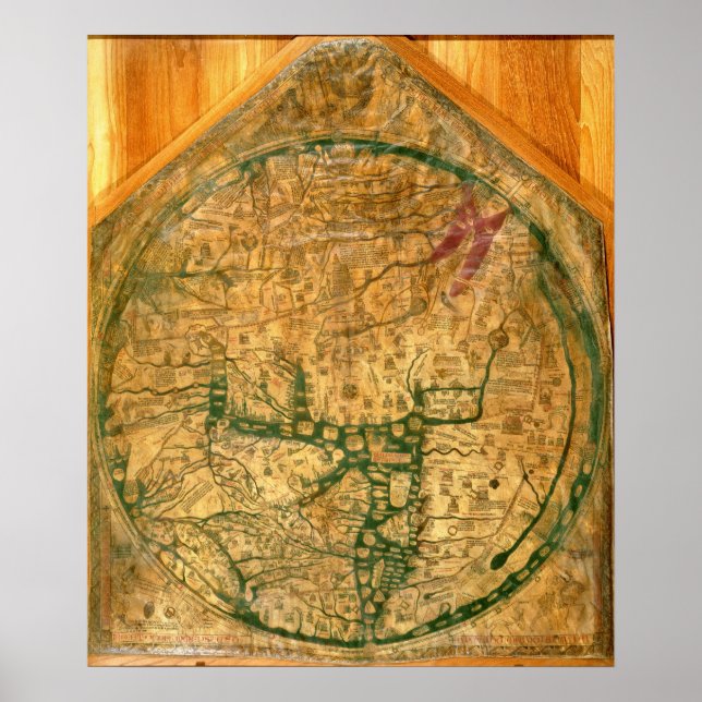 Póster Mappa Mundi, c.1290 (Frente)