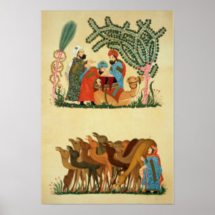 Póster 'Maqamat of Al-Hariri', grabado por Lestel