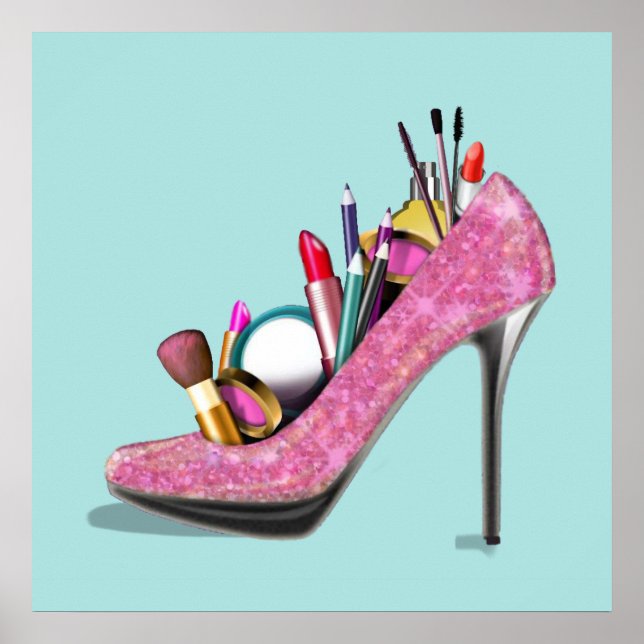 Póster Maquillaje de tacones altos (Frente)