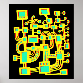 Póster Máquina Alien - Color